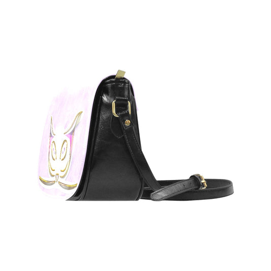 Sac besace chat rose