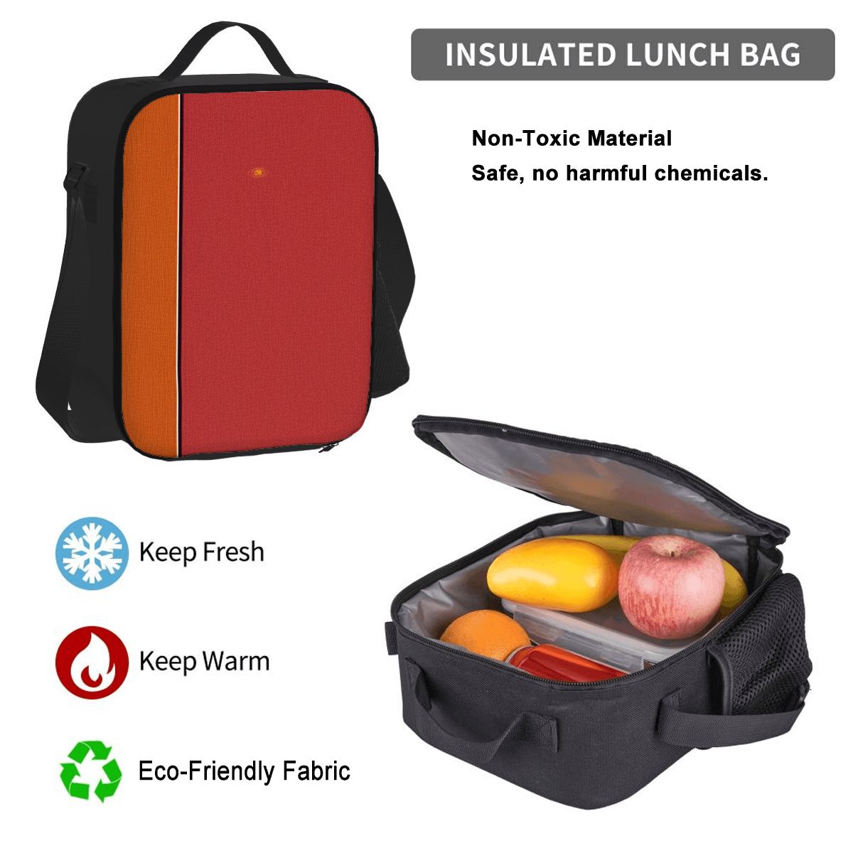 Set of 3 Fire & Embers Bags – Oxford Backpack, Insulated Lunch Bag & Pencil Case