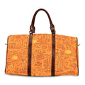 Petit Sac motifs orange Bordure Marron Bagaléa