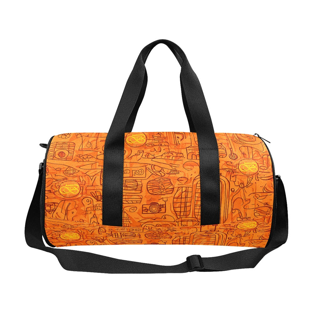 Sac Baluchon orange noir Bagaléa