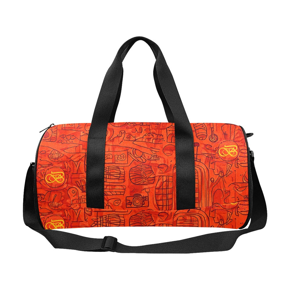 Sac Baluchon rouge orange noir Bagaléa