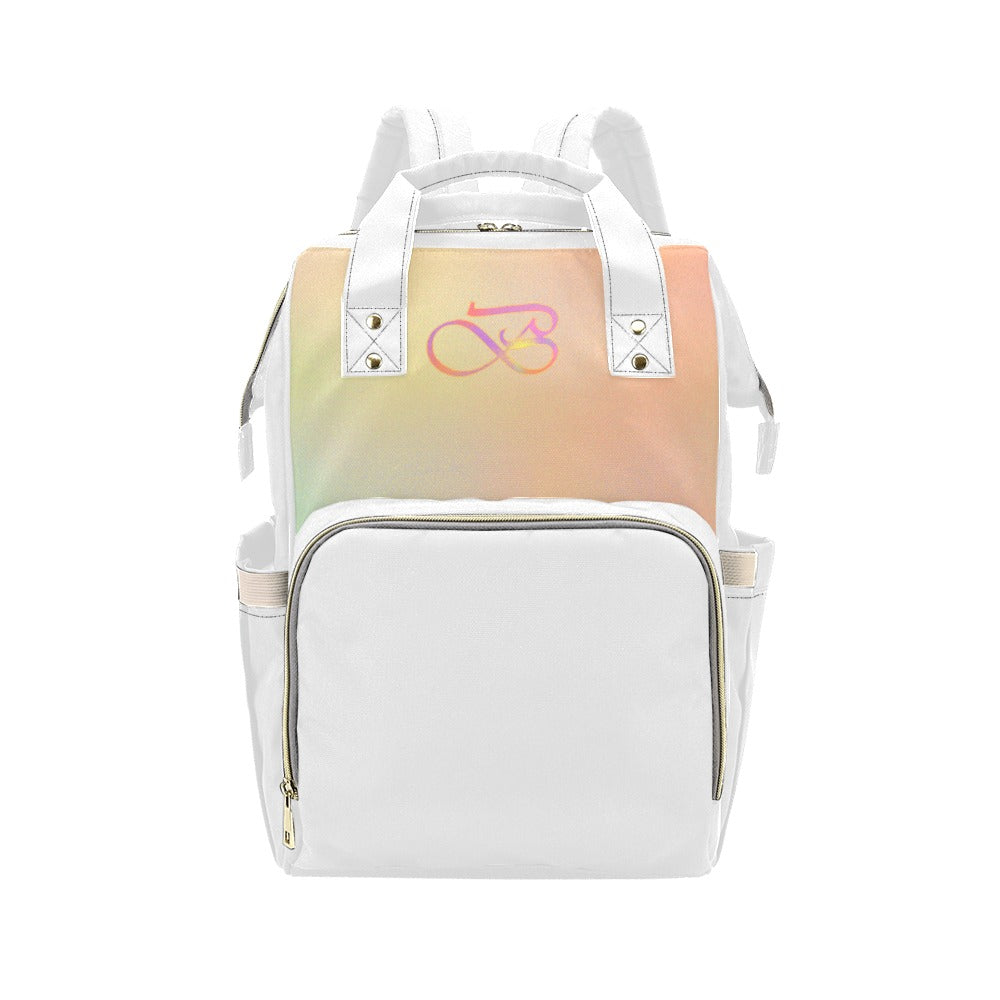Sac à dos multiusage blamc fumé motif clair pastels Bagaléa