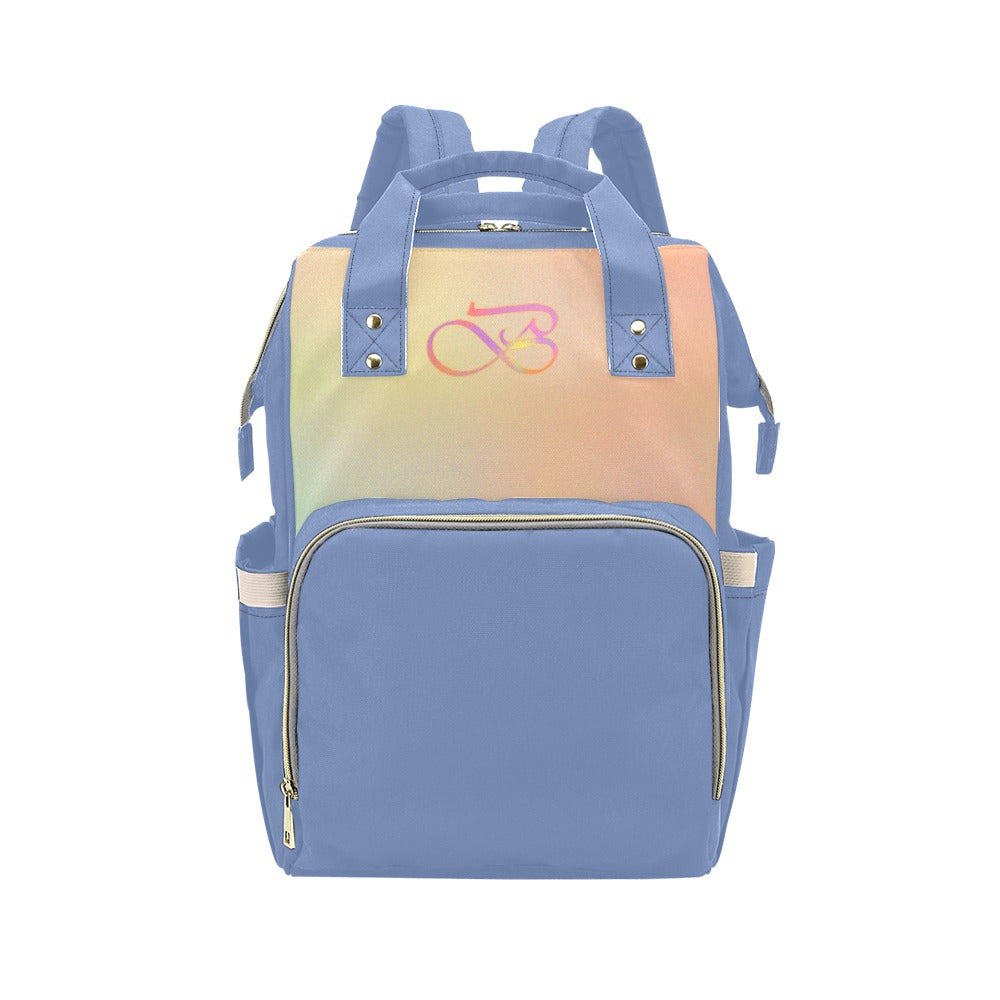 Sac à dos multiusage bleu ciel motif clair pastels Bagaléa imperméable