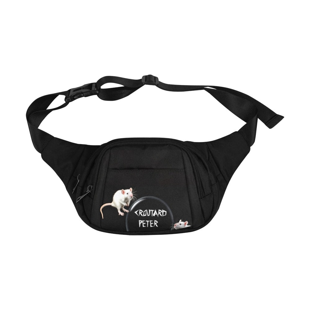 Sac banane Le Cassy – vue de face, porté à la taille

