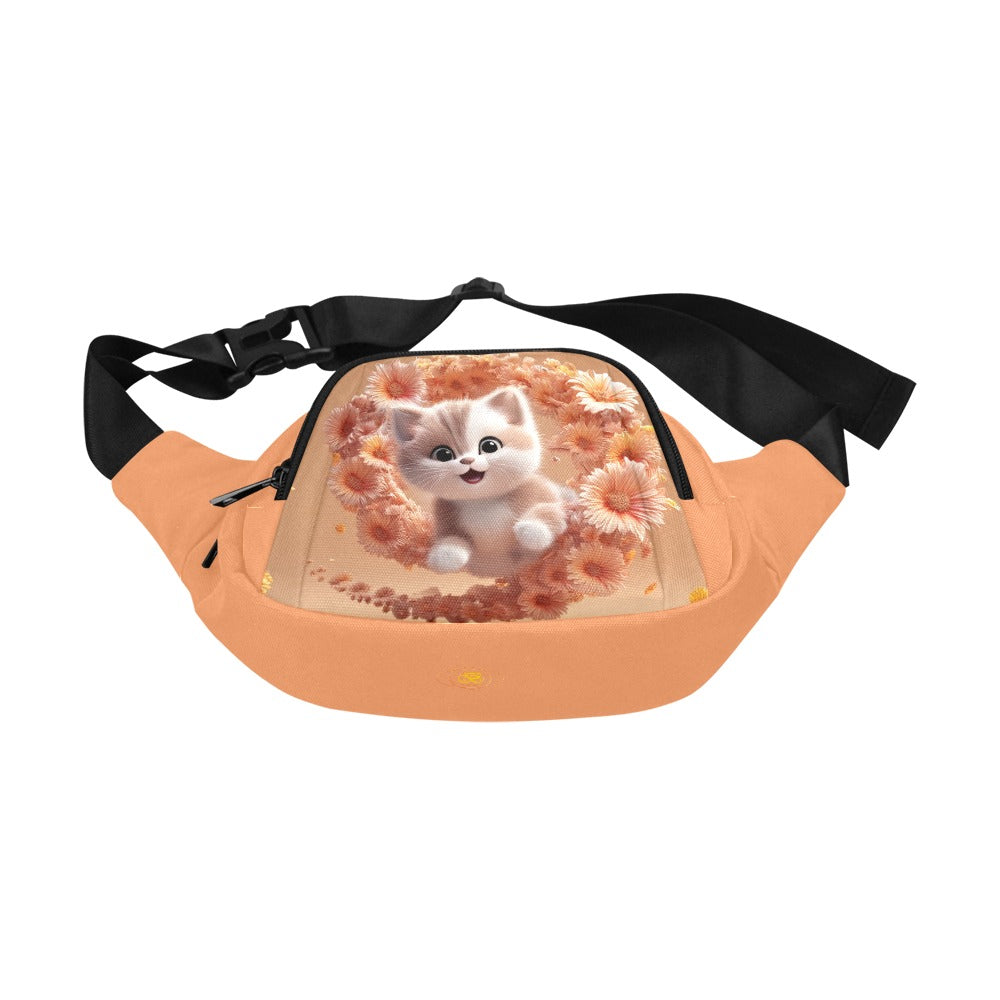 Flower Spiral Kitten Fanny Pack