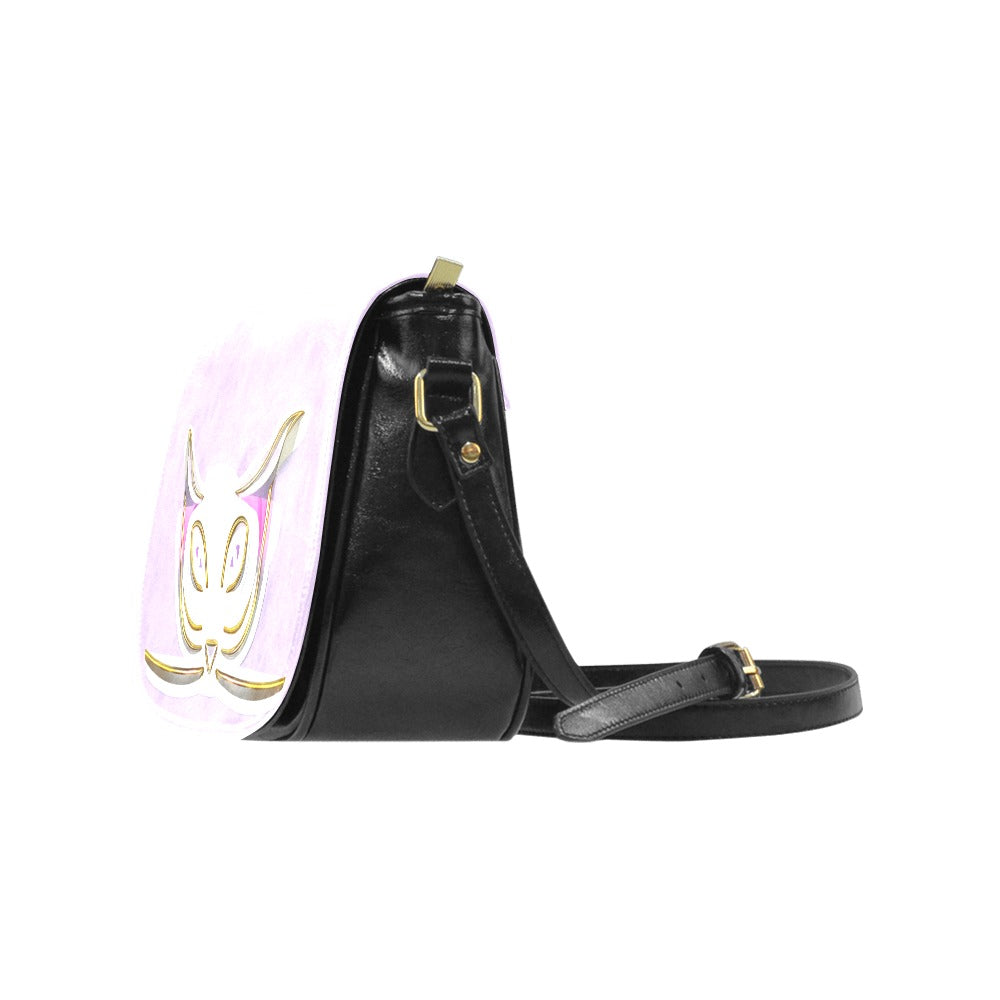 Sac besace chat rose