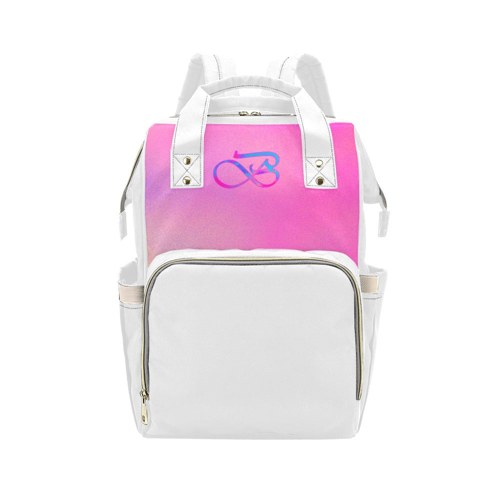Sac À Dos Blanc Fumé Multiusage Motif B Couleur Rose Dégradé Bagaléa