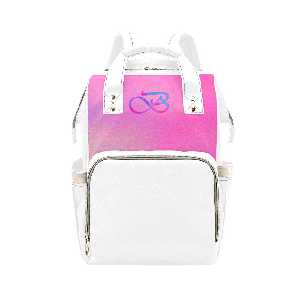 Sac À Dos Blanc Multiusage Motif B Couleur Rose Dégradé Bagaléa