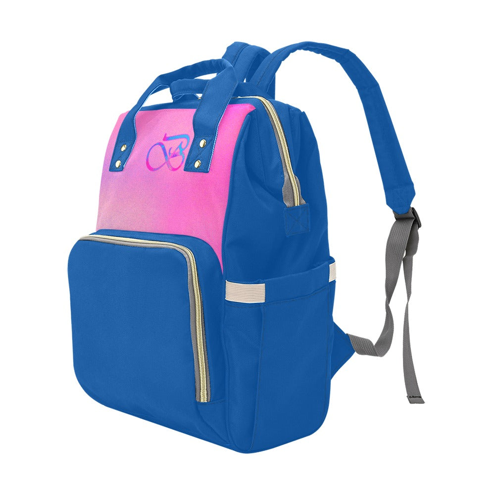 Sac À Dos Multiusage Motif Bleu Ardoise Foncé B Couleur Rose Dégradée Bagaléa