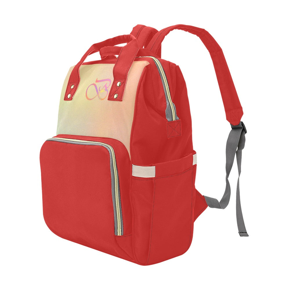 Sac à dos multiusage motif clair pastels Bagaléa compartiments multiples