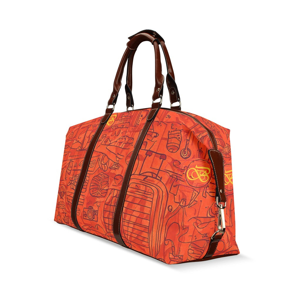 Sac motifs rouge orange Bagaléa