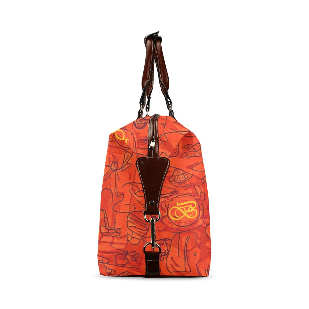 Sac motifs rouge orangé Bagaléa
