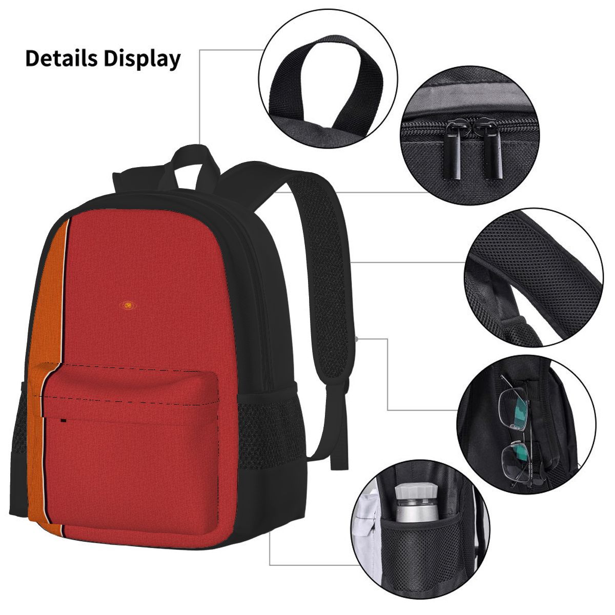 Set of 3 Fire & Embers Bags – Oxford Backpack, Insulated Lunch Bag & Pencil Case