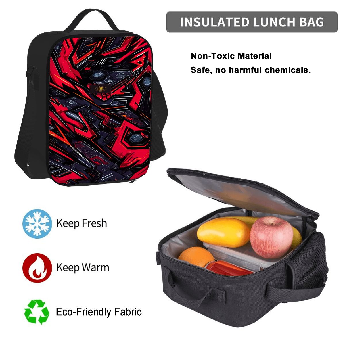 Galactic 3-piece bag set - Oxford backpack, insulated lunch bag & pencil case