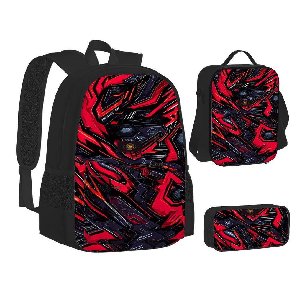 Galactic 3-piece bag set - Oxford backpack, insulated lunch bag & pencil case