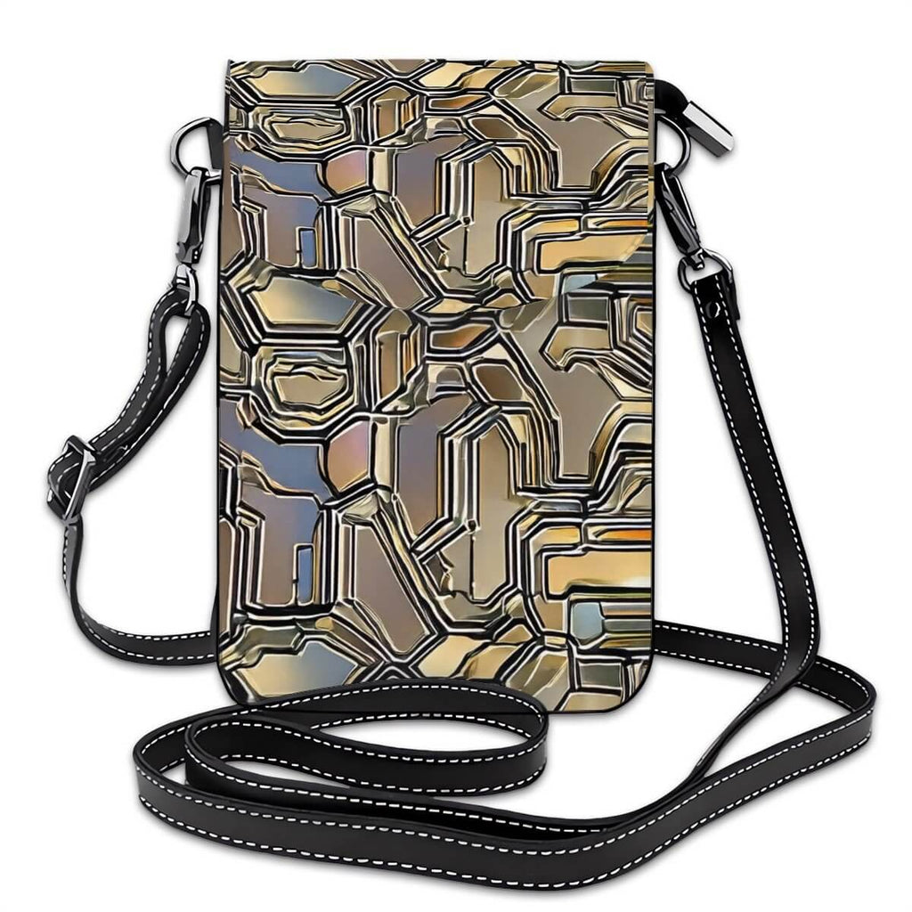 Mini sacoche bandoulière tendance – sac téléphone femme en cuir PU microfibre, vue de face | Bagaléa
