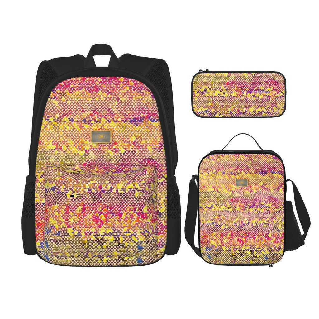 3-piece backpack, lunch bag & pencil case set – Splash Soleil | Bagaléa