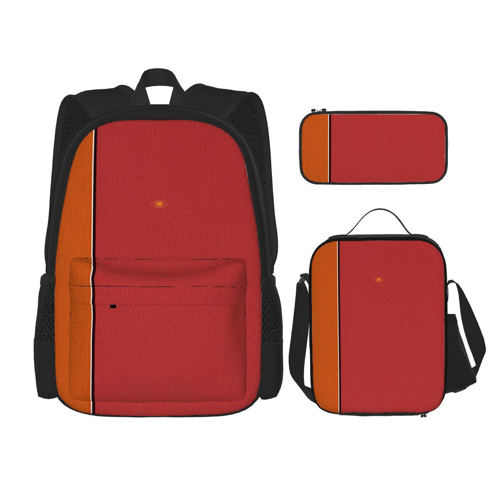 Set of 3 Fire & Embers Bags – Oxford Backpack, Insulated Lunch Bag & Pencil Case