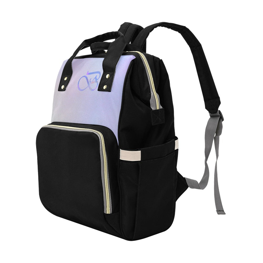 Sac À Dos Noir Multiusage Motif B Couleur Céleste