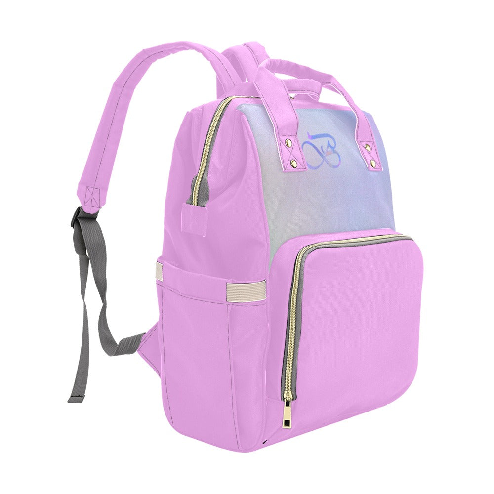 Sac À Dos Rose Multiusage Motif B Couleur Céleste Bagaléa