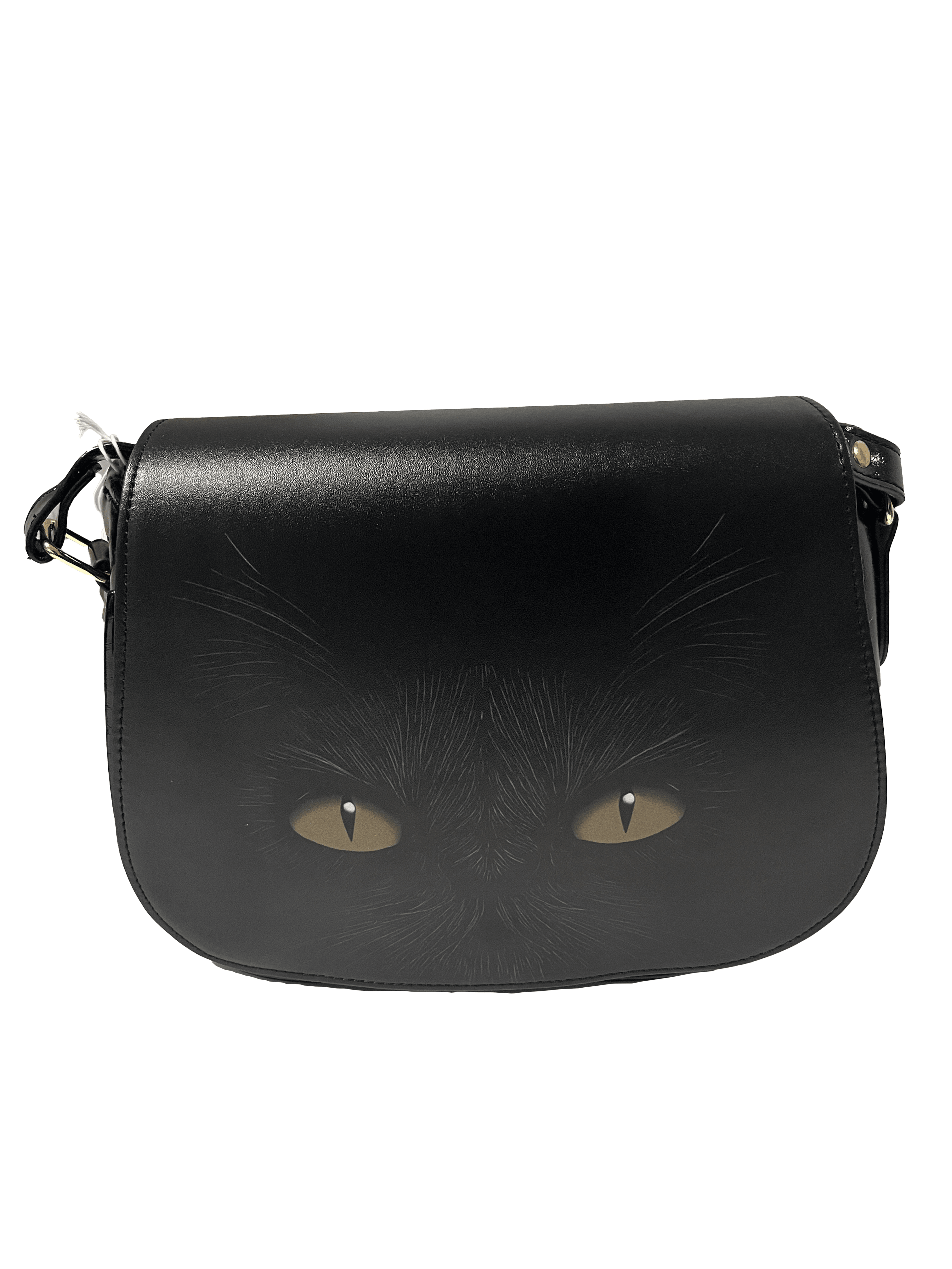 Black Cat Satchel - Women's PU Leather Shoulder Bag