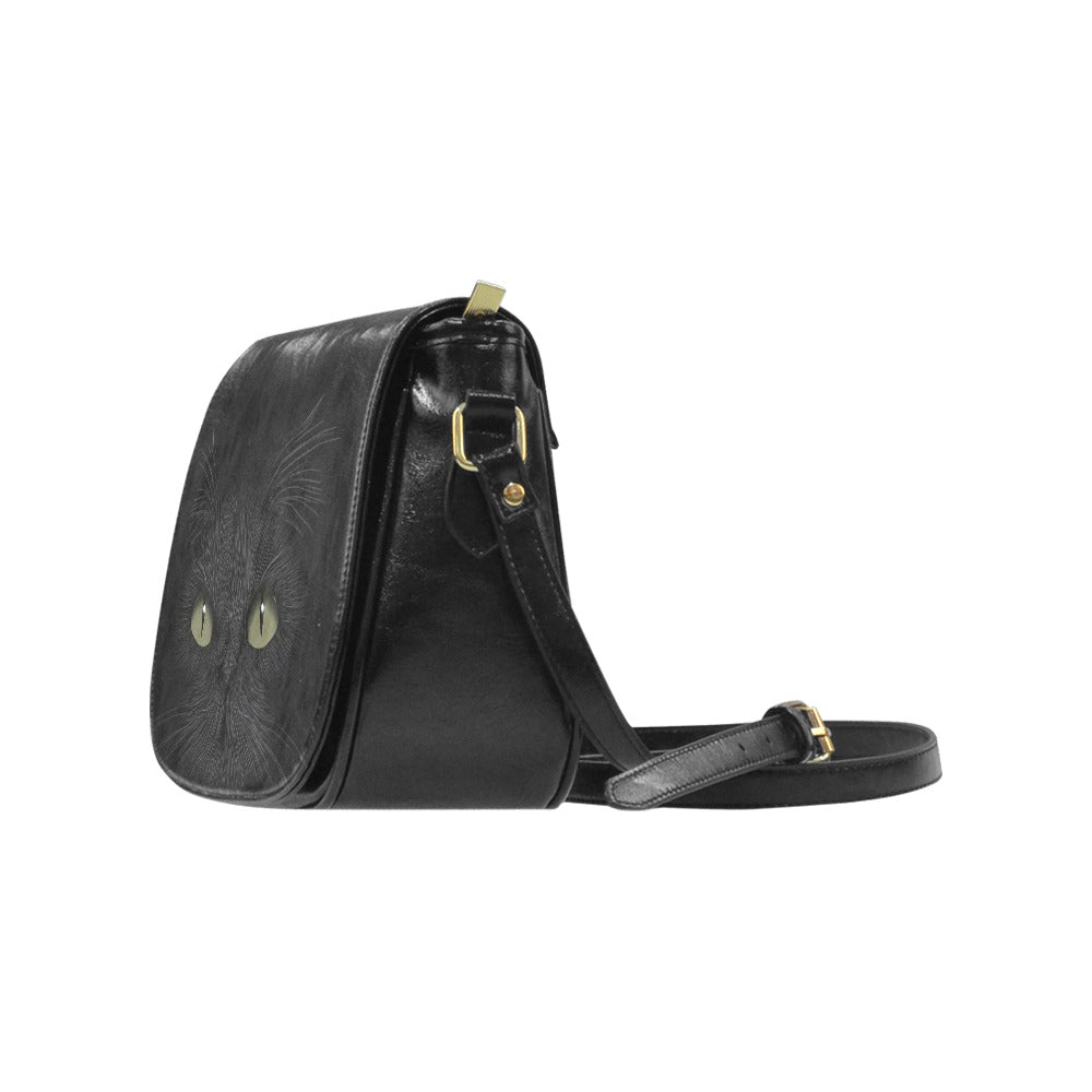 sac noir motif chat