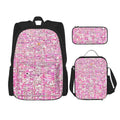3 Piece Pixel Rose Set – Oxford backpack, insulated lunch bag & pencil case