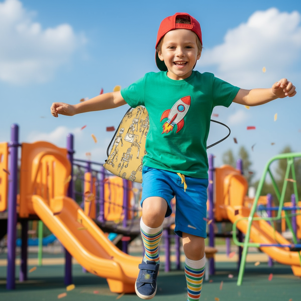 Scène enfant Jaune Robots