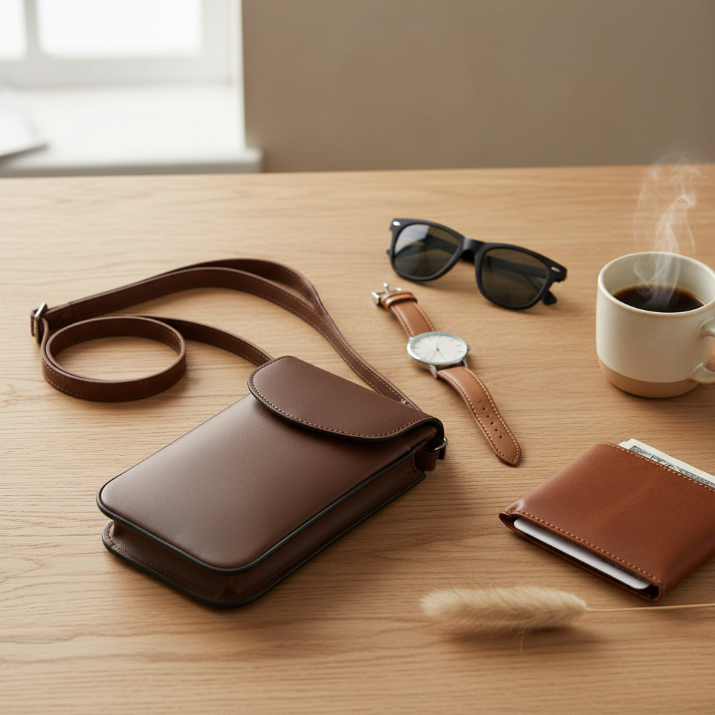 Scène lifestyle minimaliste châtaigne