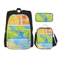 Terra Aqua 3 Bag Set - Oxford Backpack, Insulated Lunch Bag & Pencil Case