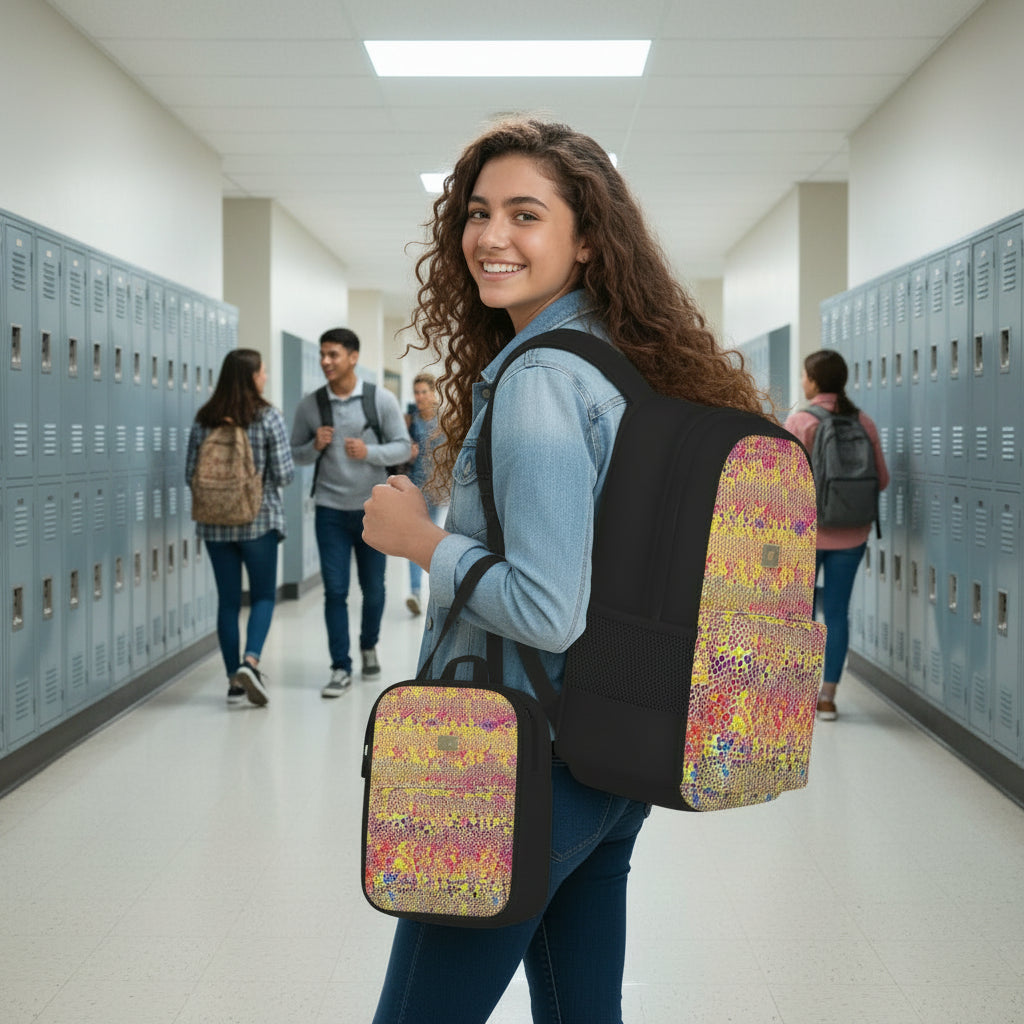 3-piece backpack, lunch bag & pencil case set – Splash Soleil | Bagaléa