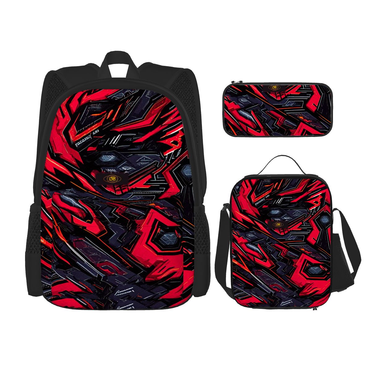 Galactic 3-piece bag set - Oxford backpack, insulated lunch bag & pencil case